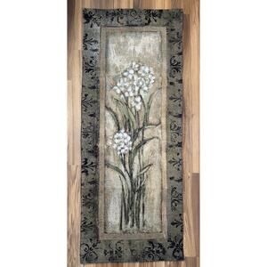 Paperwhite by Mindell Floral Woven Tapestry Wall Hanging 51x20 Botanical